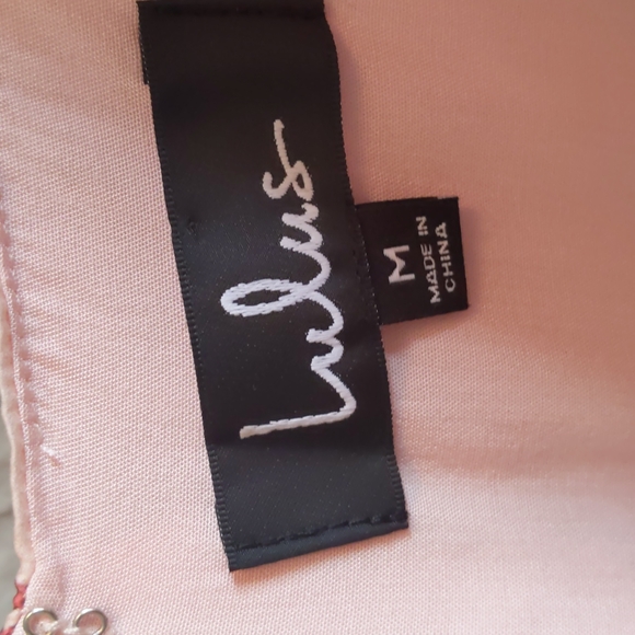 Lulus Janey Blush Paisley Print Surplice Midi Dress, M - Picture 3 of 6